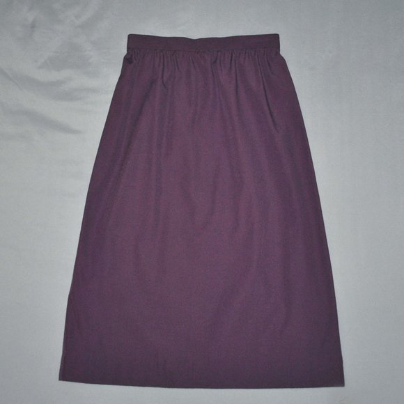 Vintage Leslie Fay Skirt Set Size 8 Purple & White Midi Skirt & Blouse NWT - Picture 10 of 13